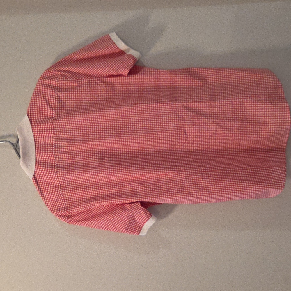 Michael Kors Red Gingham Men's Shirt Size Medium Slim Fit - Picture 3 of 4